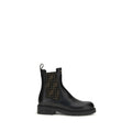 Fendi Black Calf Leather Bos Taurus Ankle Boots - Luxury Boutique Co