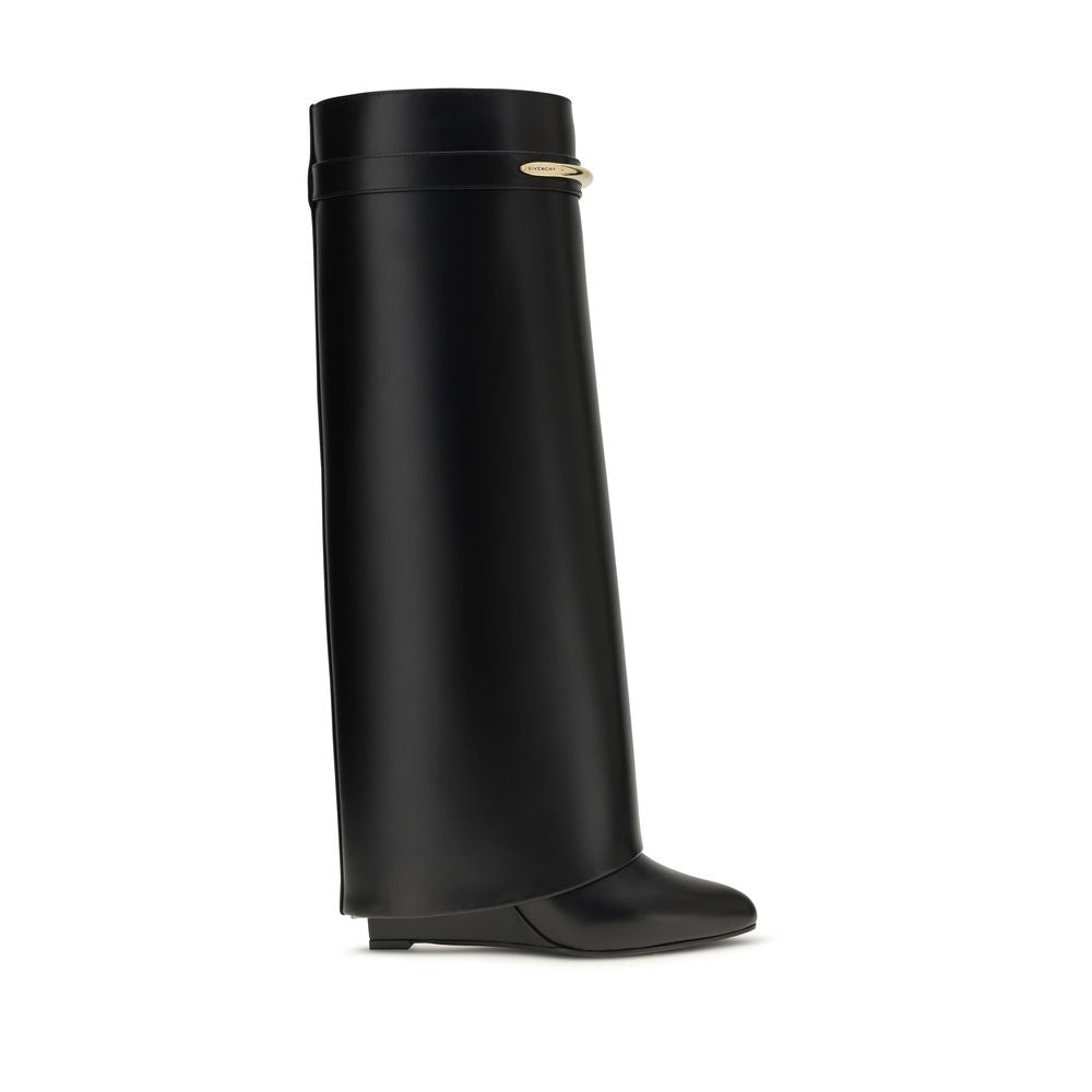 Givenchy Black Calf Leather Bos Taurus Flat Boots - Luxury Boutique Co