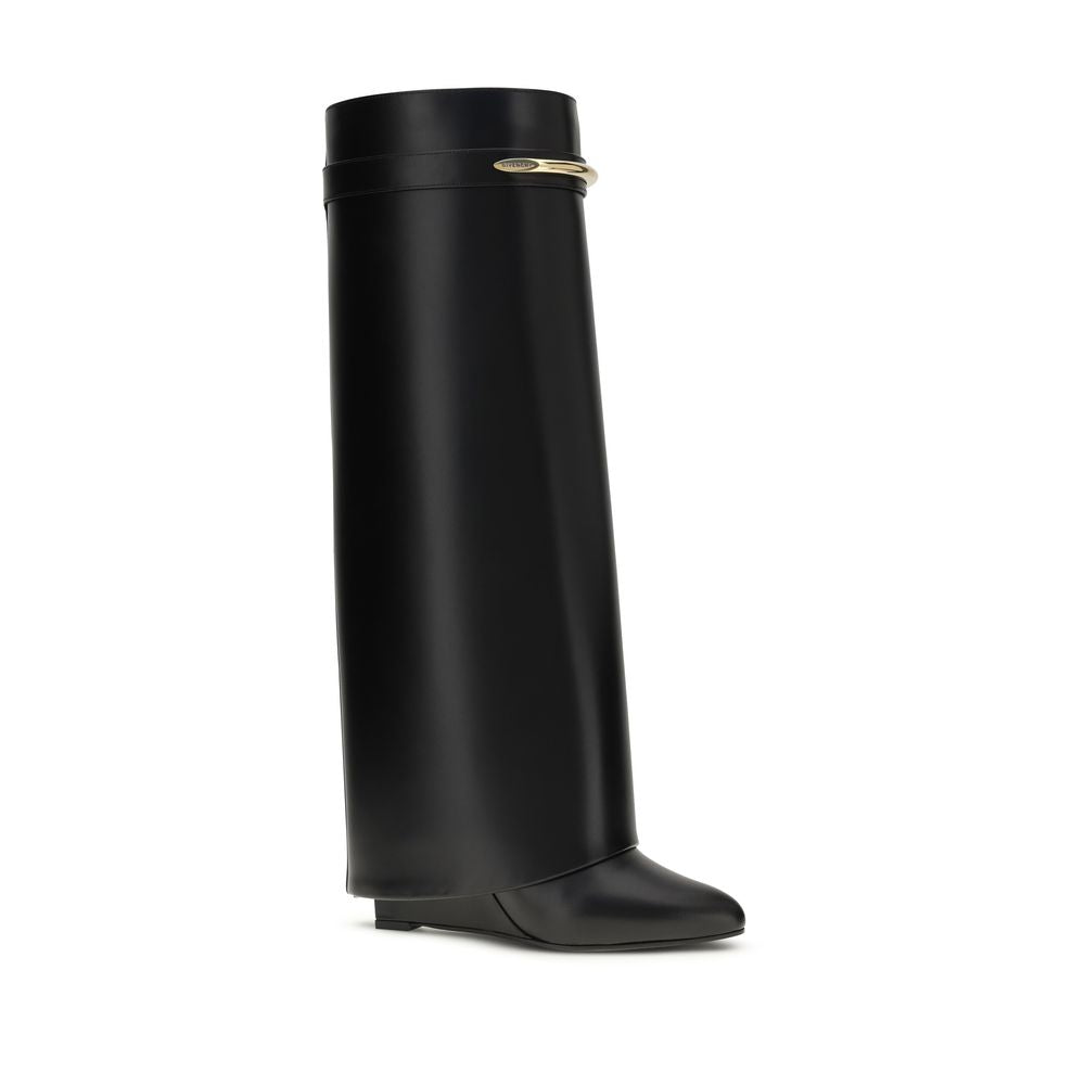 Givenchy Black Calf Leather Bos Taurus Flat Boots - Luxury Boutique Co
