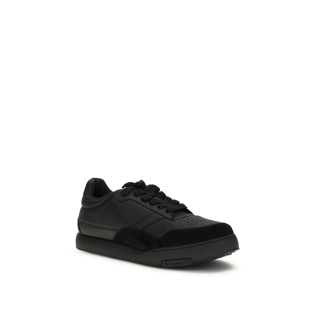Givenchy Black Calf Leather Bos Taurus Low Top Sneakers - Luxury Boutique Co