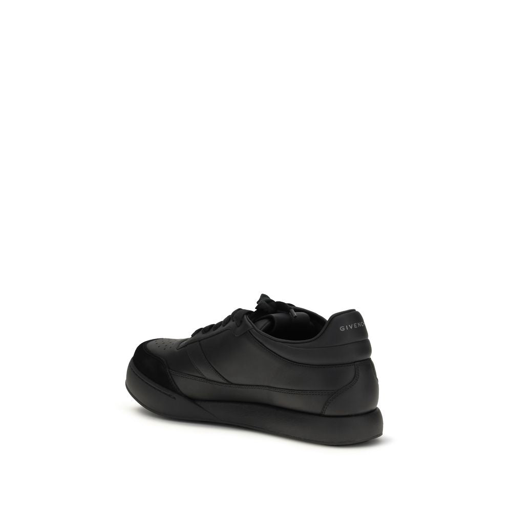 Givenchy Black Calf Leather Bos Taurus Low Top Sneakers - Luxury Boutique Co