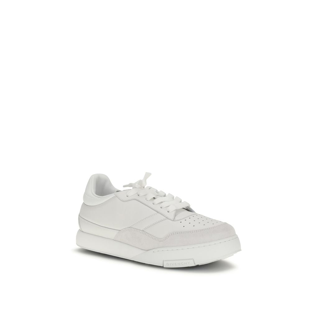 Givenchy White Calf Leather Bos Taurus Low Top Sneakers - Luxury Boutique Co