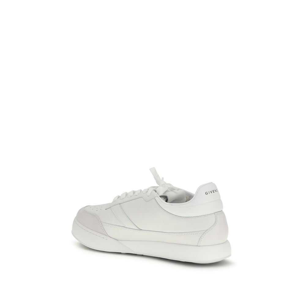 Givenchy White Calf Leather Bos Taurus Low Top Sneakers - Luxury Boutique Co