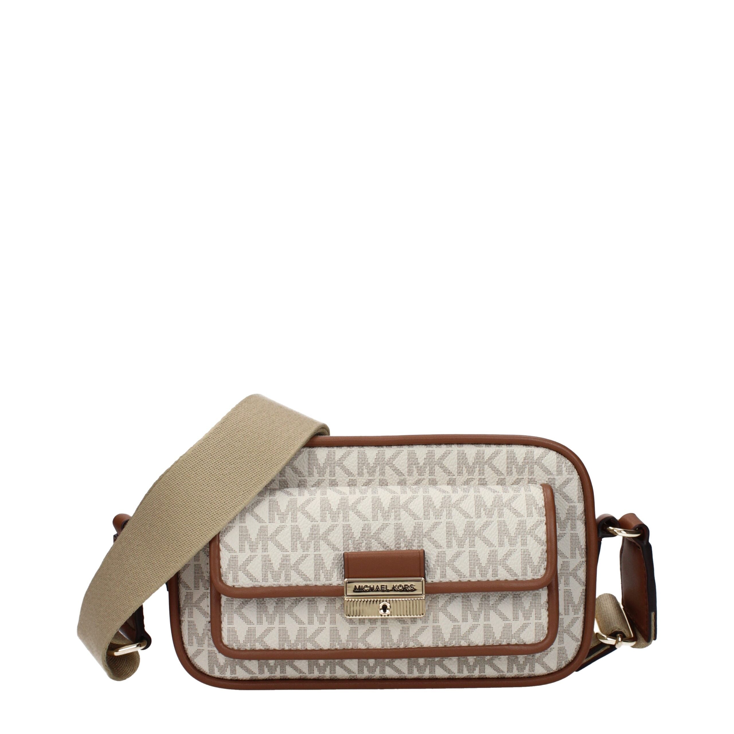 Michael Kors Beige Fabric Crossbody Bag - Luxury Boutique Co