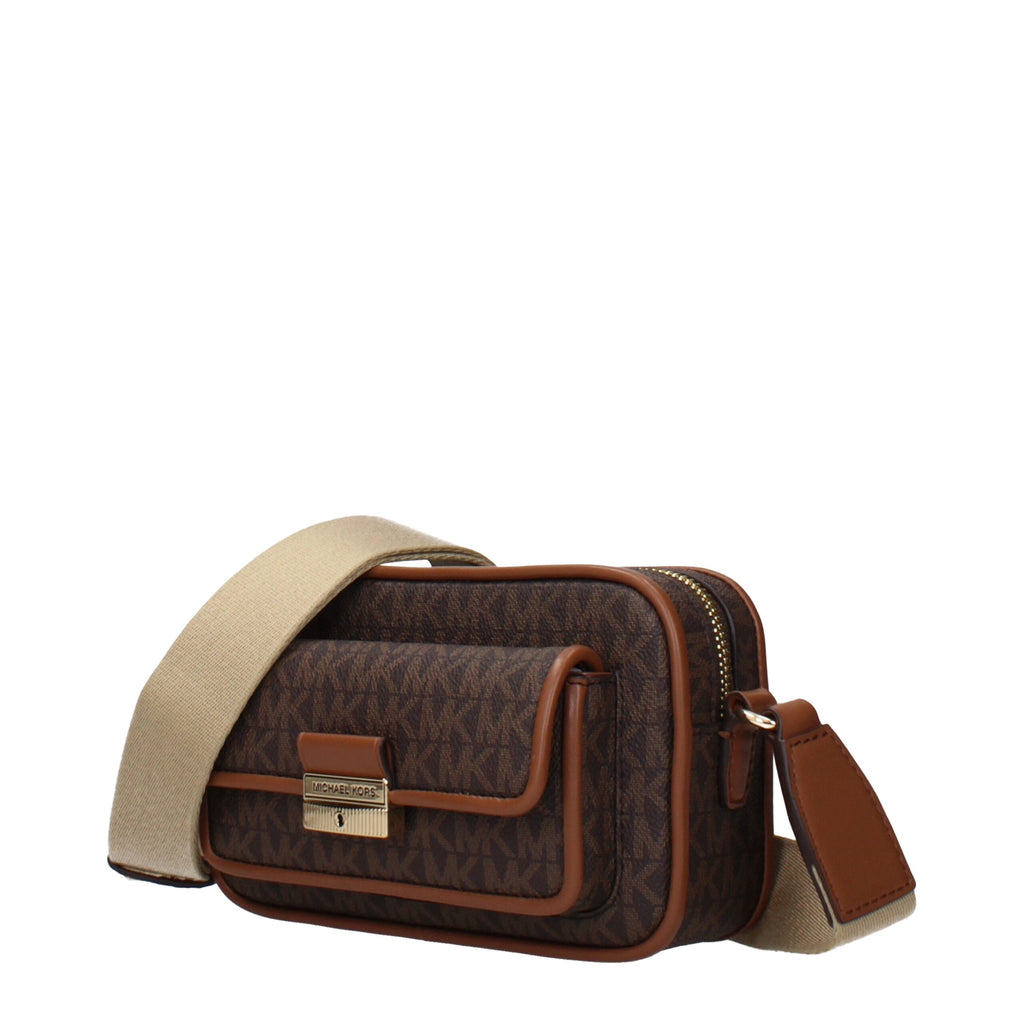 Michael Kors Brown Fabric Crossbody Bag - Luxury Boutique Co
