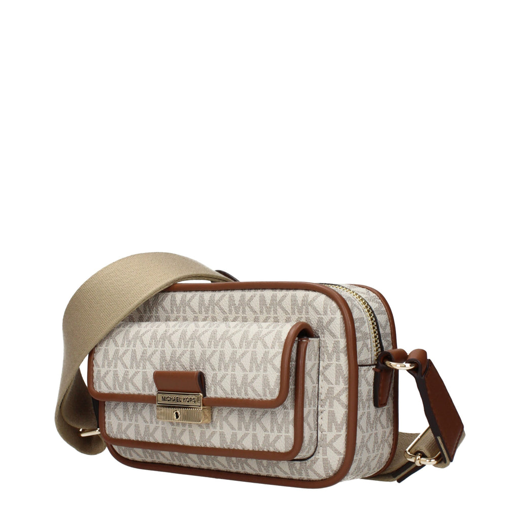 Michael Kors Beige Fabric Crossbody Bag - Luxury Boutique Co