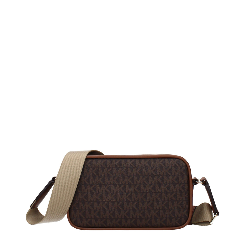Michael Kors Brown Fabric Crossbody Bag - Luxury Boutique Co