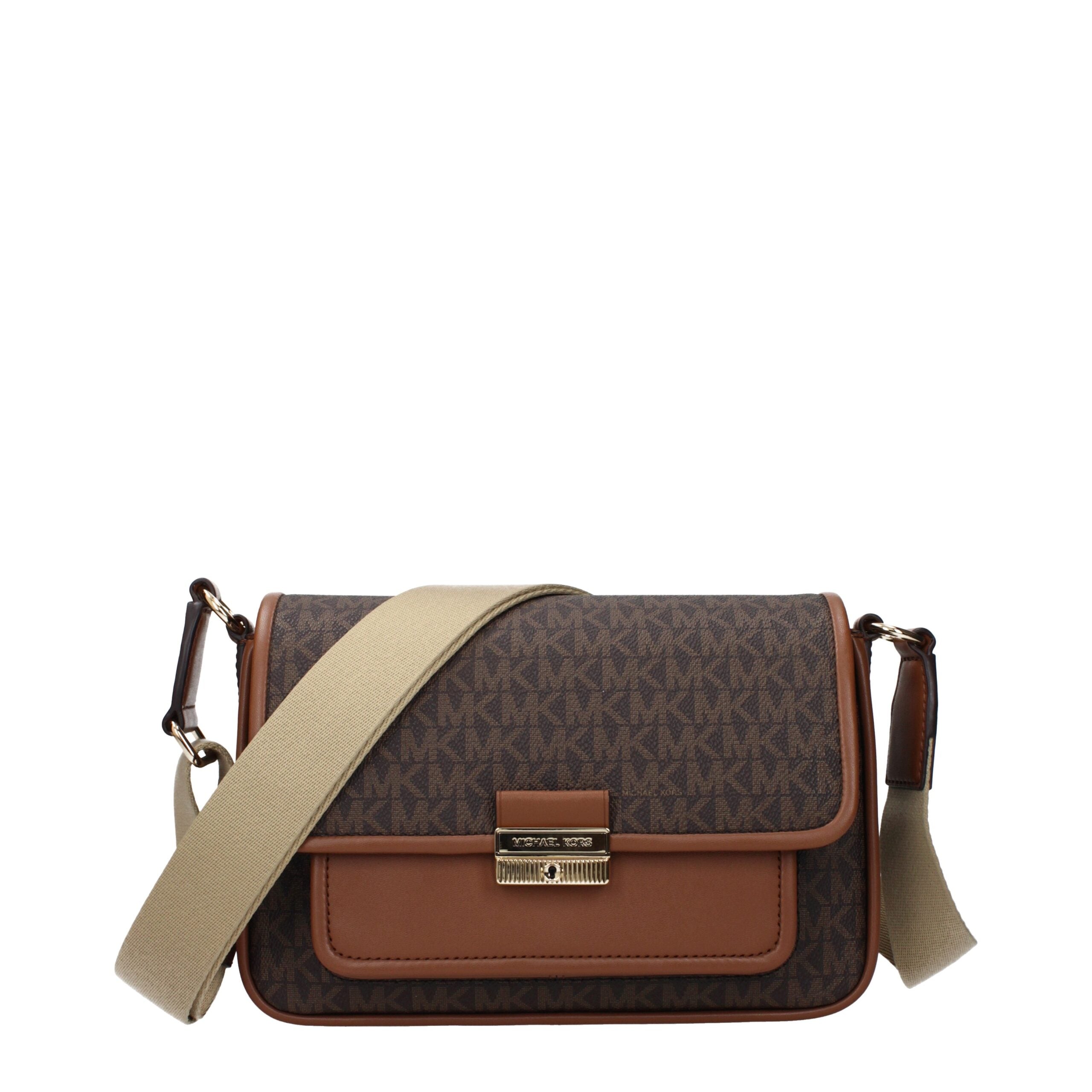 Michael Kors Brown Fabric Crossbody Bag - Luxury Boutique Co