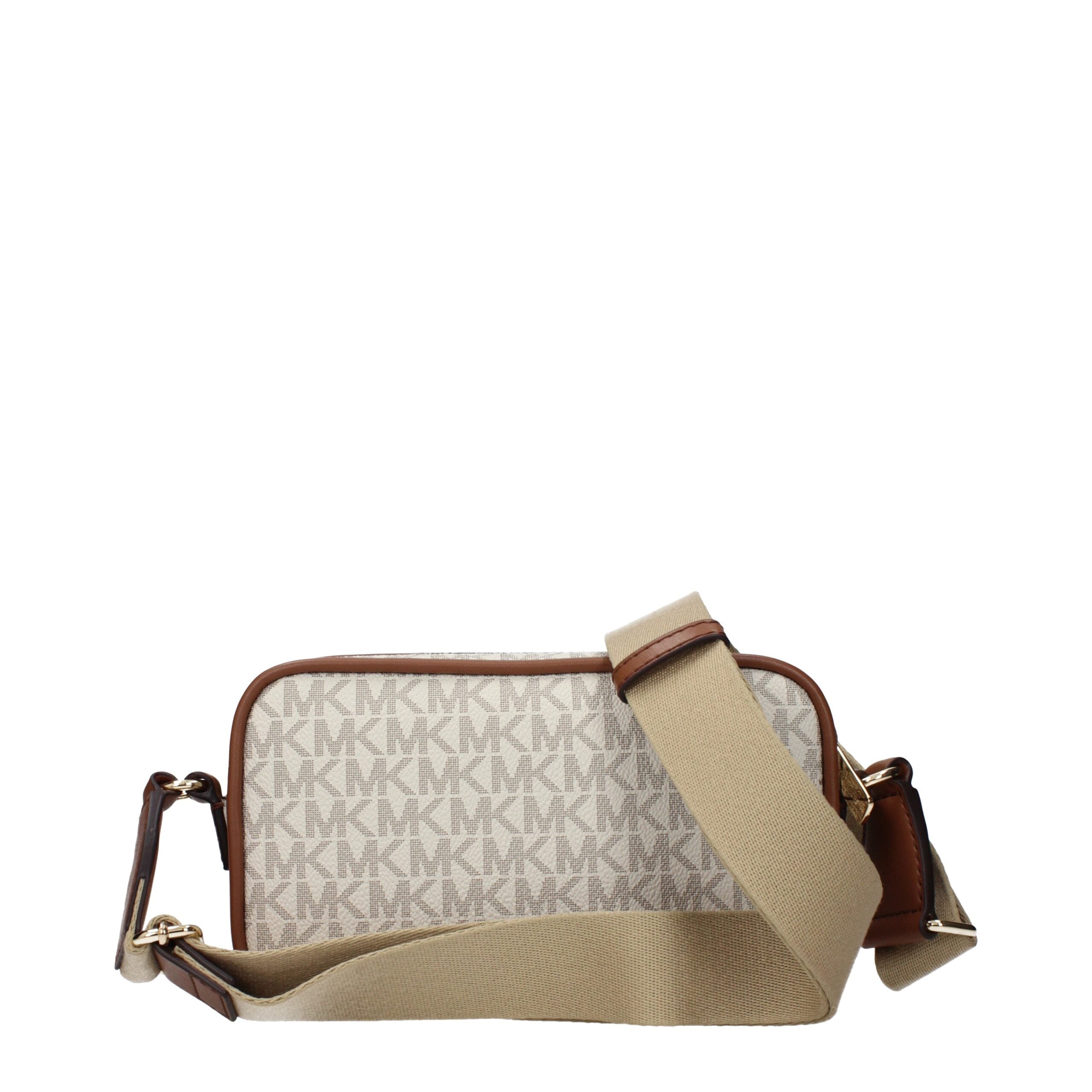 Michael Kors Beige Fabric Crossbody Bag - Luxury Boutique Co