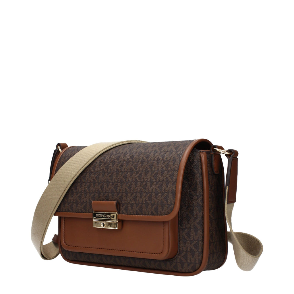 Michael Kors Brown Fabric Crossbody Bag - Luxury Boutique Co