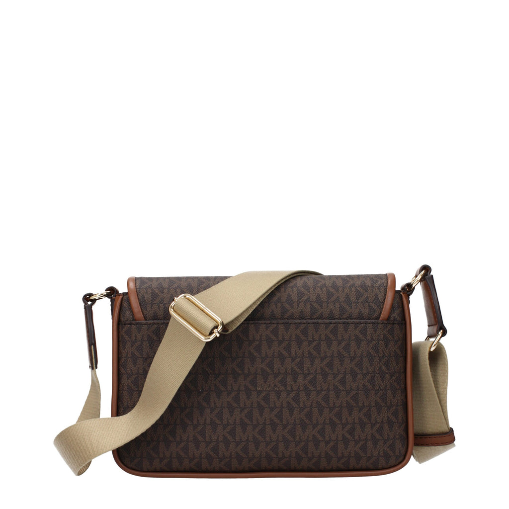 Michael Kors Brown Fabric Crossbody Bag - Luxury Boutique Co