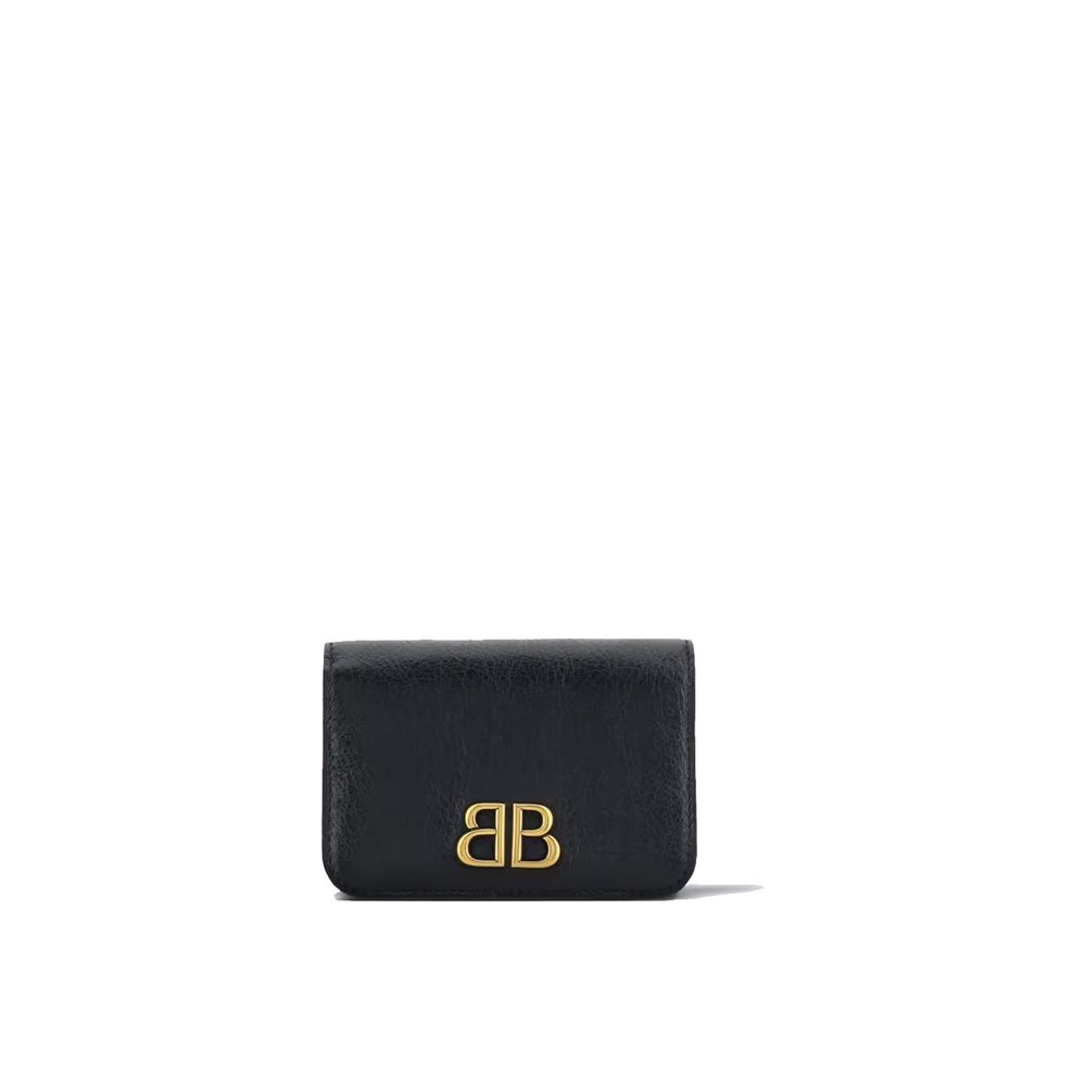 Balenciaga Black Lamb Leather Cardholder - Luxury Boutique Co