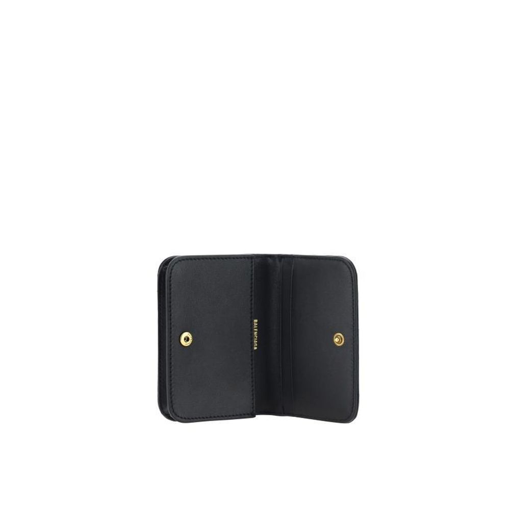 Balenciaga Black Lamb Leather Cardholder - Luxury Boutique Co