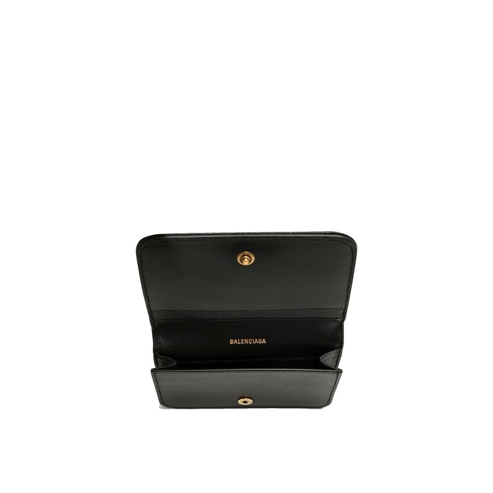 Balenciaga Black Lamb Leather Cardholder - Luxury Boutique Co