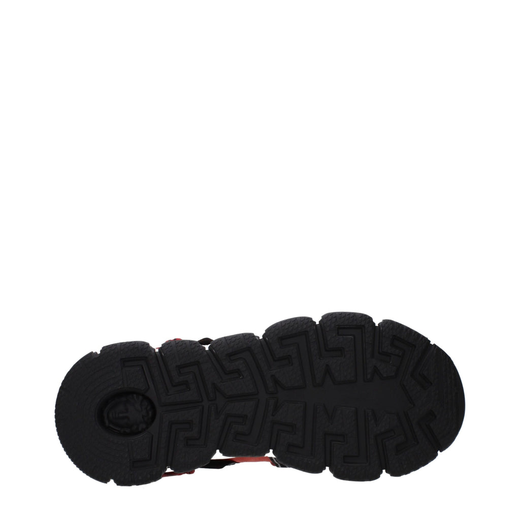 Versace Gray Leather Chunky Sneakers - Luxury Boutique Co