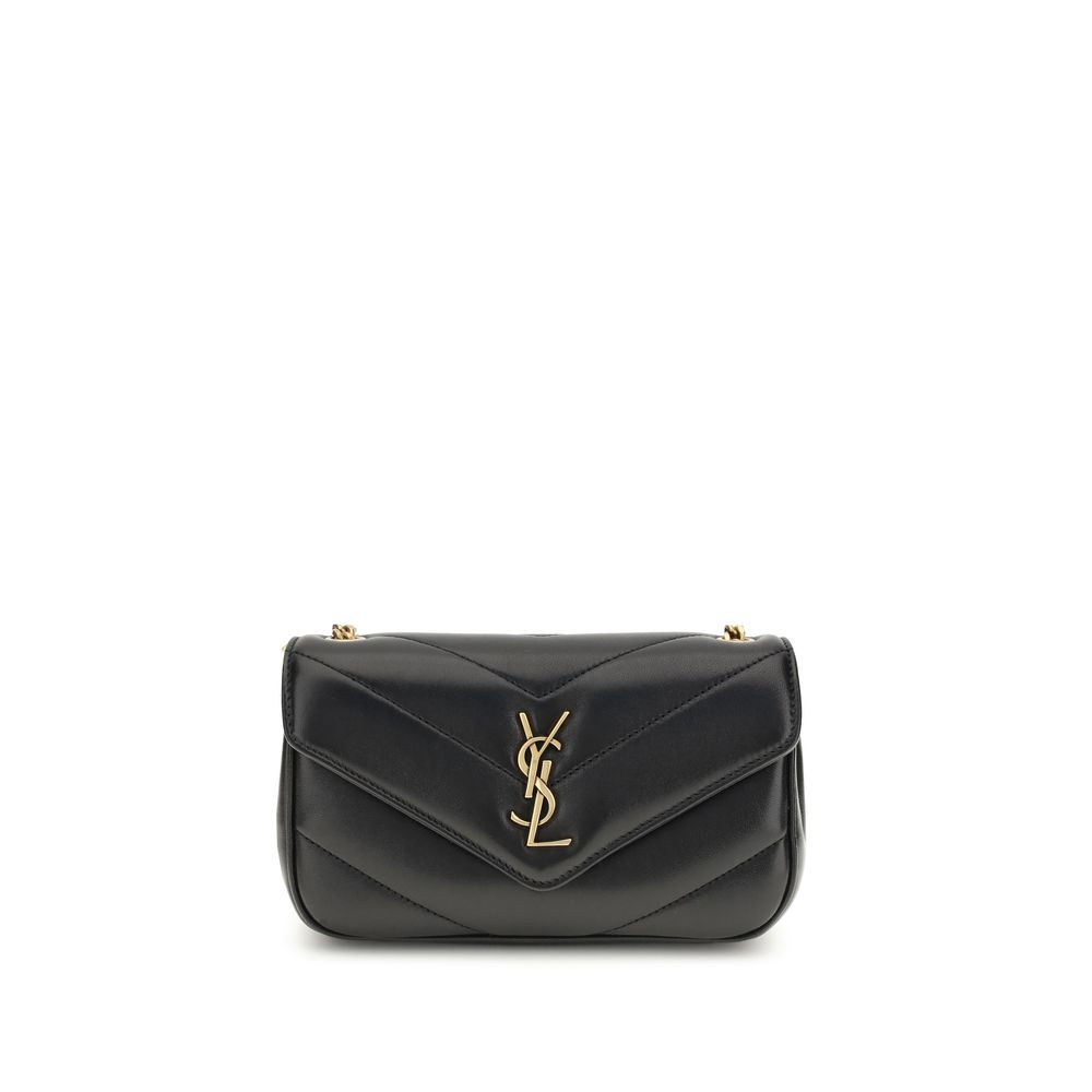 Saint Laurent Black Lamb Ovis Aries Aries Shoulder Bag - Luxury Boutique Co