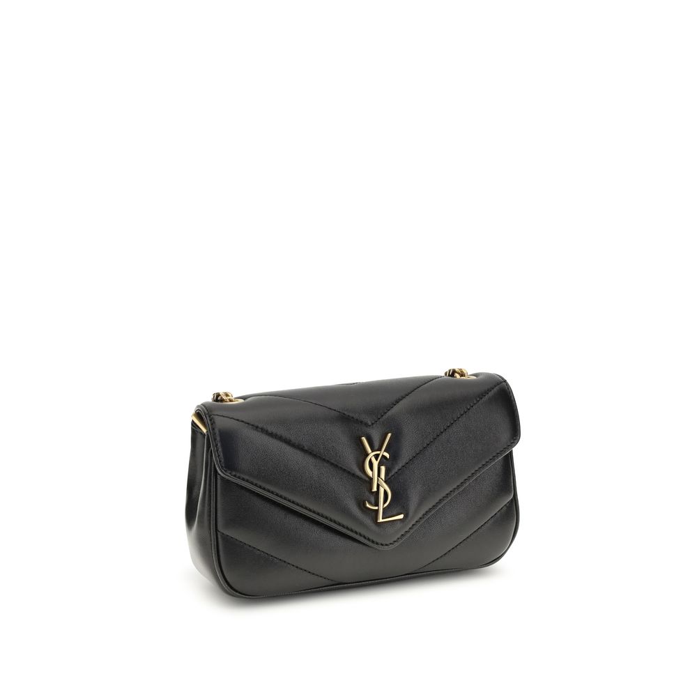 Saint Laurent Black Lamb Ovis Aries Aries Shoulder Bag - Luxury Boutique Co