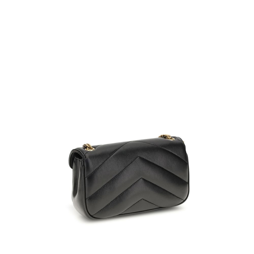 Saint Laurent Black Lamb Ovis Aries Aries Shoulder Bag - Luxury Boutique Co