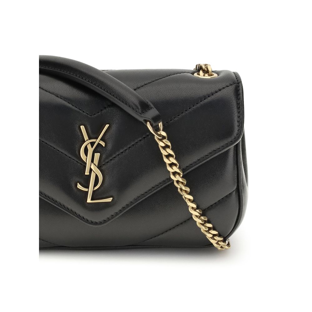 Saint Laurent Black Lamb Ovis Aries Aries Shoulder Bag - Luxury Boutique Co