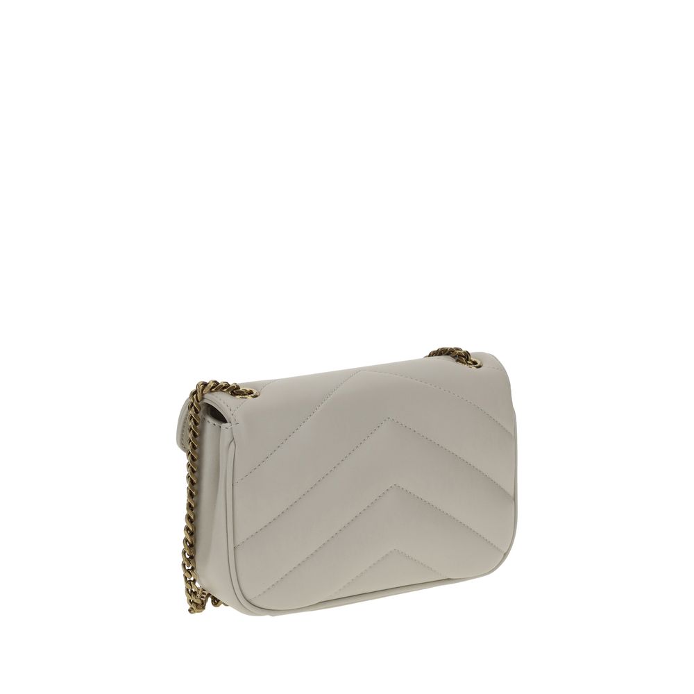 Saint Laurent White Lamb Ovis Aries Aries Shoulder Bag - Luxury Boutique Co