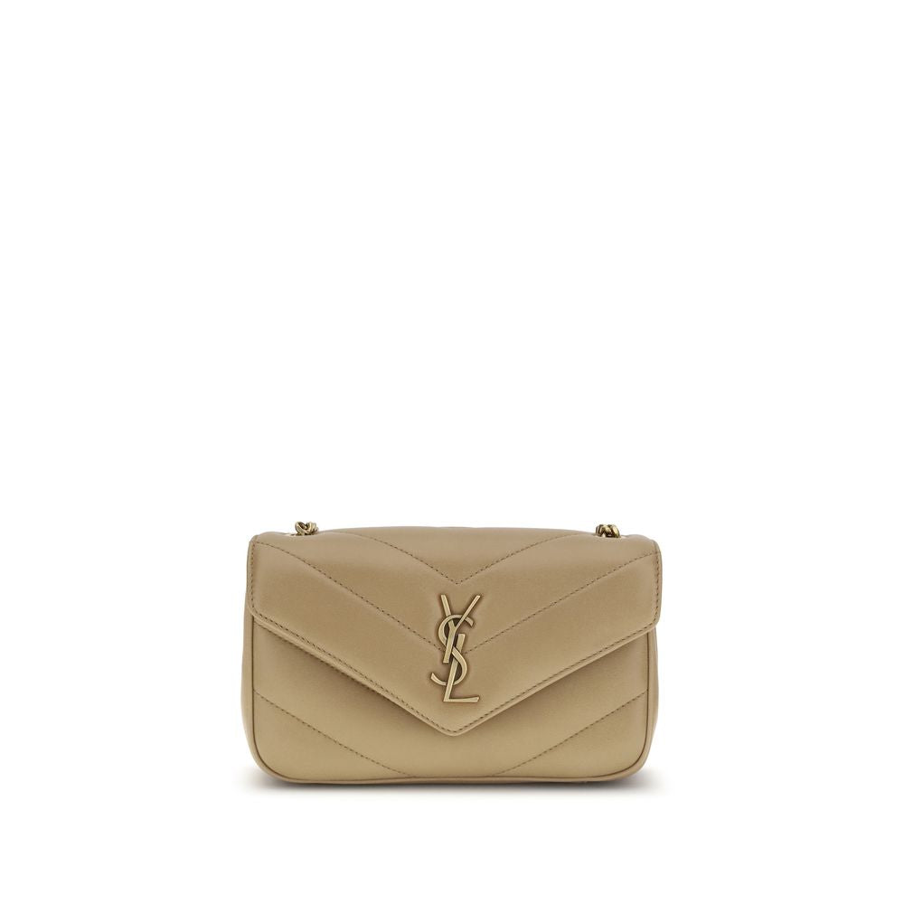 Saint Laurent Beige Lamb Ovis Aries Aries Shoulder Bag - Luxury Boutique Co