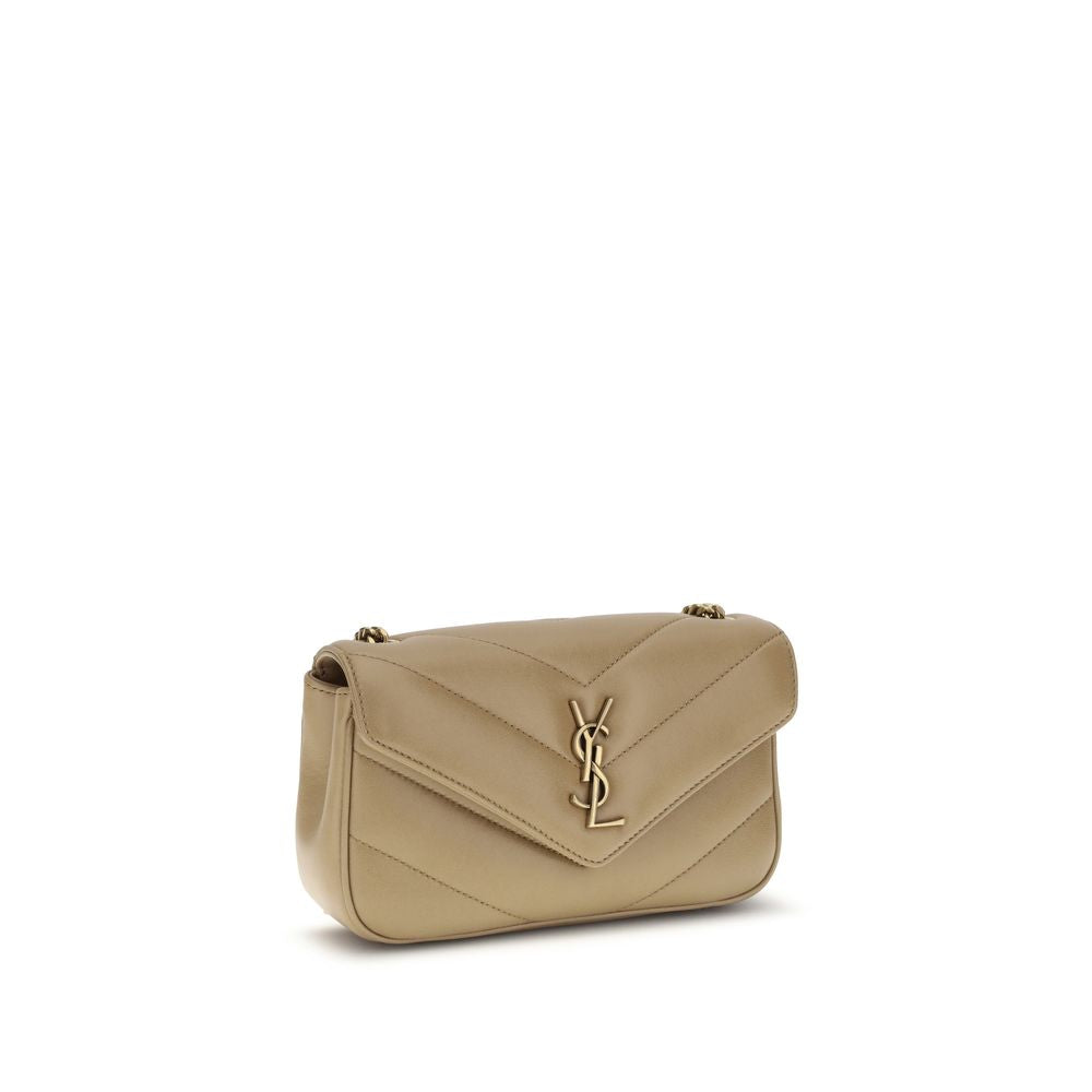Saint Laurent Beige Lamb Ovis Aries Aries Shoulder Bag - Luxury Boutique Co