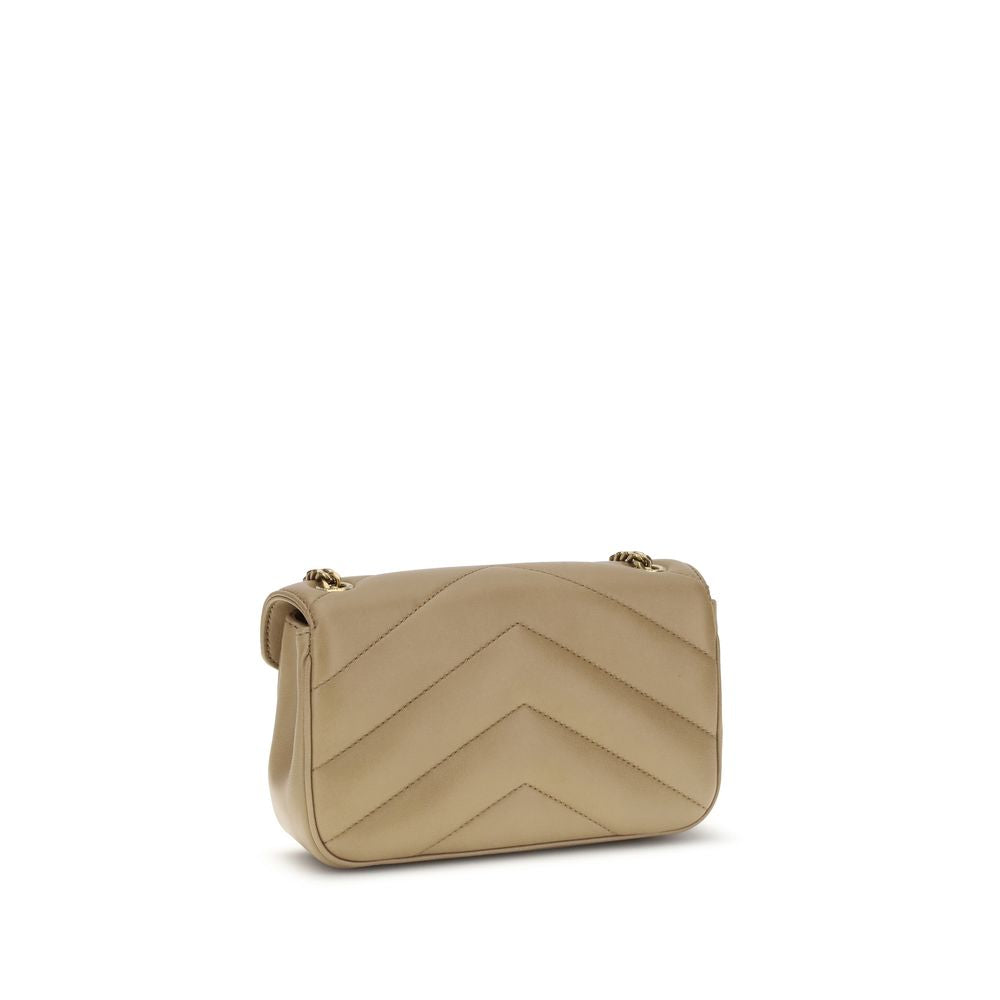 Saint Laurent Beige Lamb Ovis Aries Aries Shoulder Bag - Luxury Boutique Co