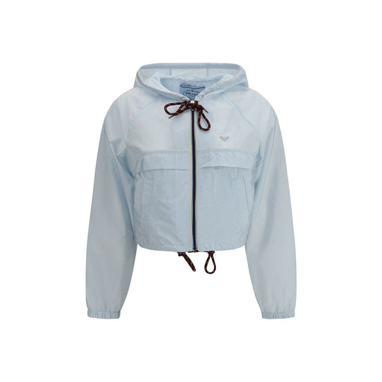 Prada Blue Recycled Polyamide Shell Jacket
