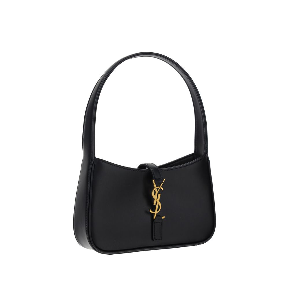 Saint Laurent Black Calf Leather Bos Taurus Shoulder Bag - Luxury Boutique Co