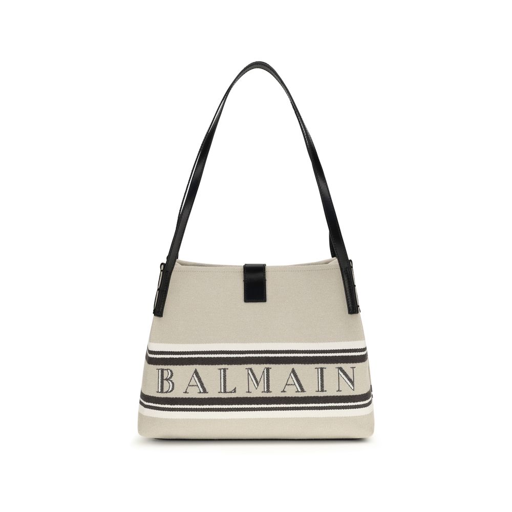 Balmain Beige Cotton Shoulder Bag - Luxury Boutique Co