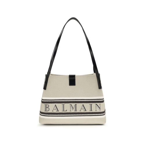 Balmain Beige Cotton Shoulder Bag - Luxury Boutique Co