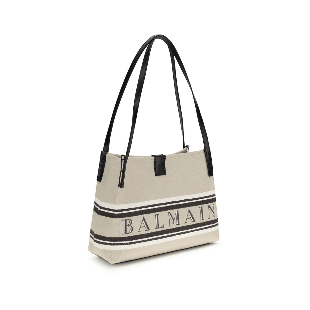 Balmain Beige Cotton Shoulder Bag - Luxury Boutique Co