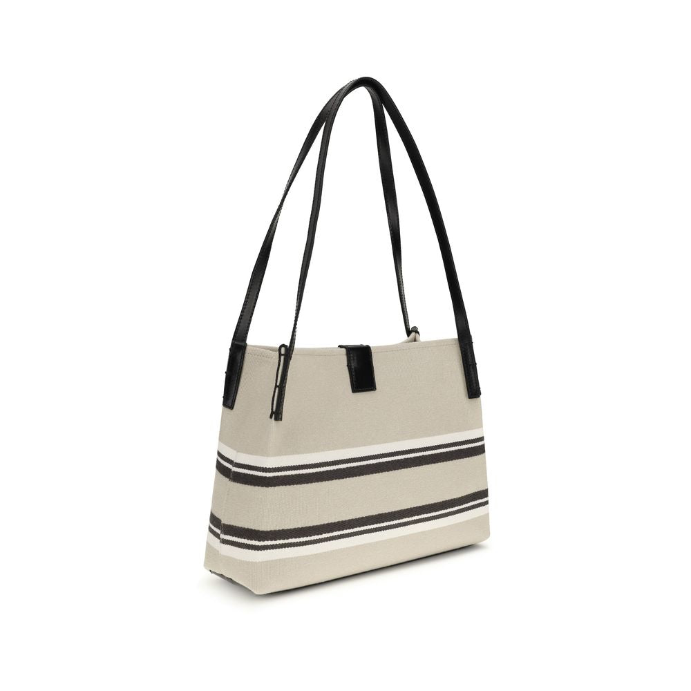 Balmain Beige Cotton Shoulder Bag - Luxury Boutique Co