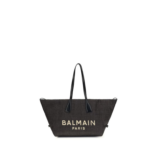 Balmain Black Raffia Shoulder Bag - Luxury Boutique Co