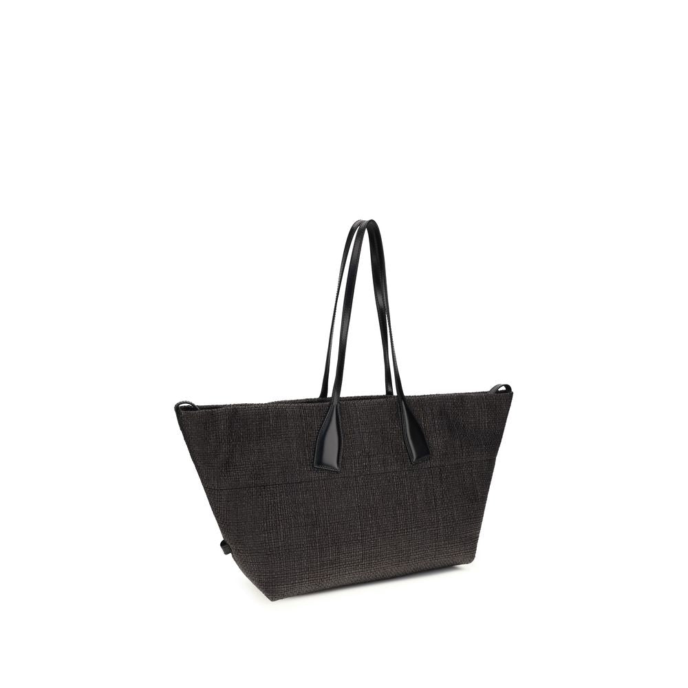 Balmain Black Raffia Shoulder Bag - Luxury Boutique Co