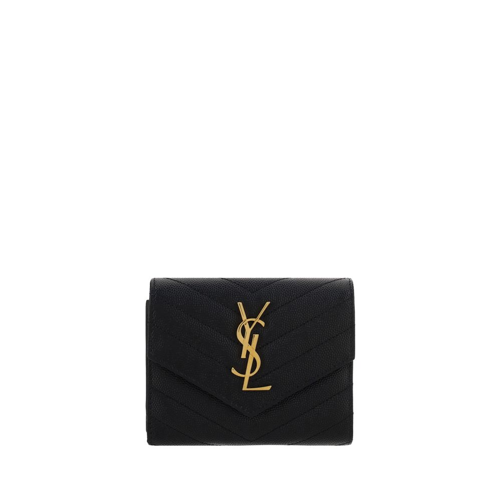 Saint Laurent Black Calf Leather Bos Taurus Wallet - Luxury Boutique Co