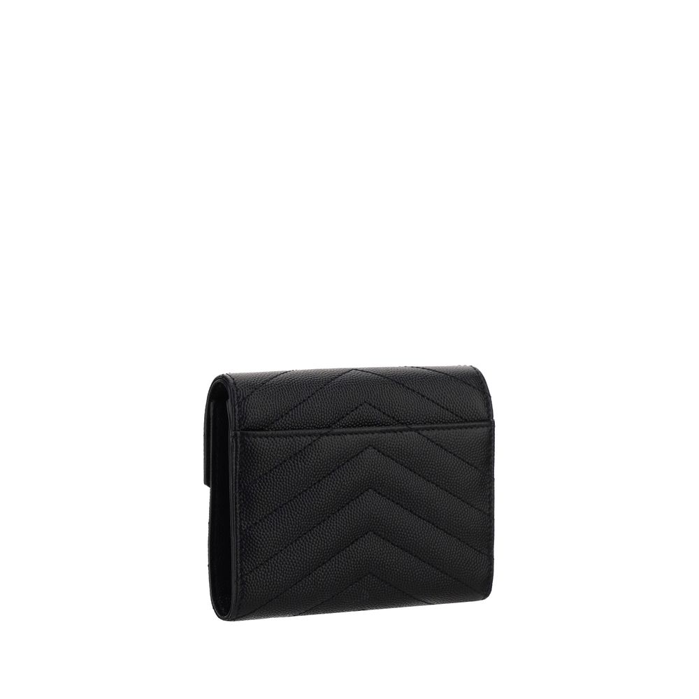 Saint Laurent Black Calf Leather Bos Taurus Wallet - Luxury Boutique Co