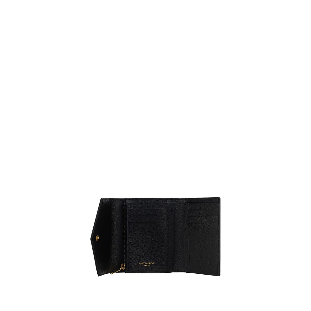 Saint Laurent Black Calf Leather Bos Taurus Wallet - Luxury Boutique Co