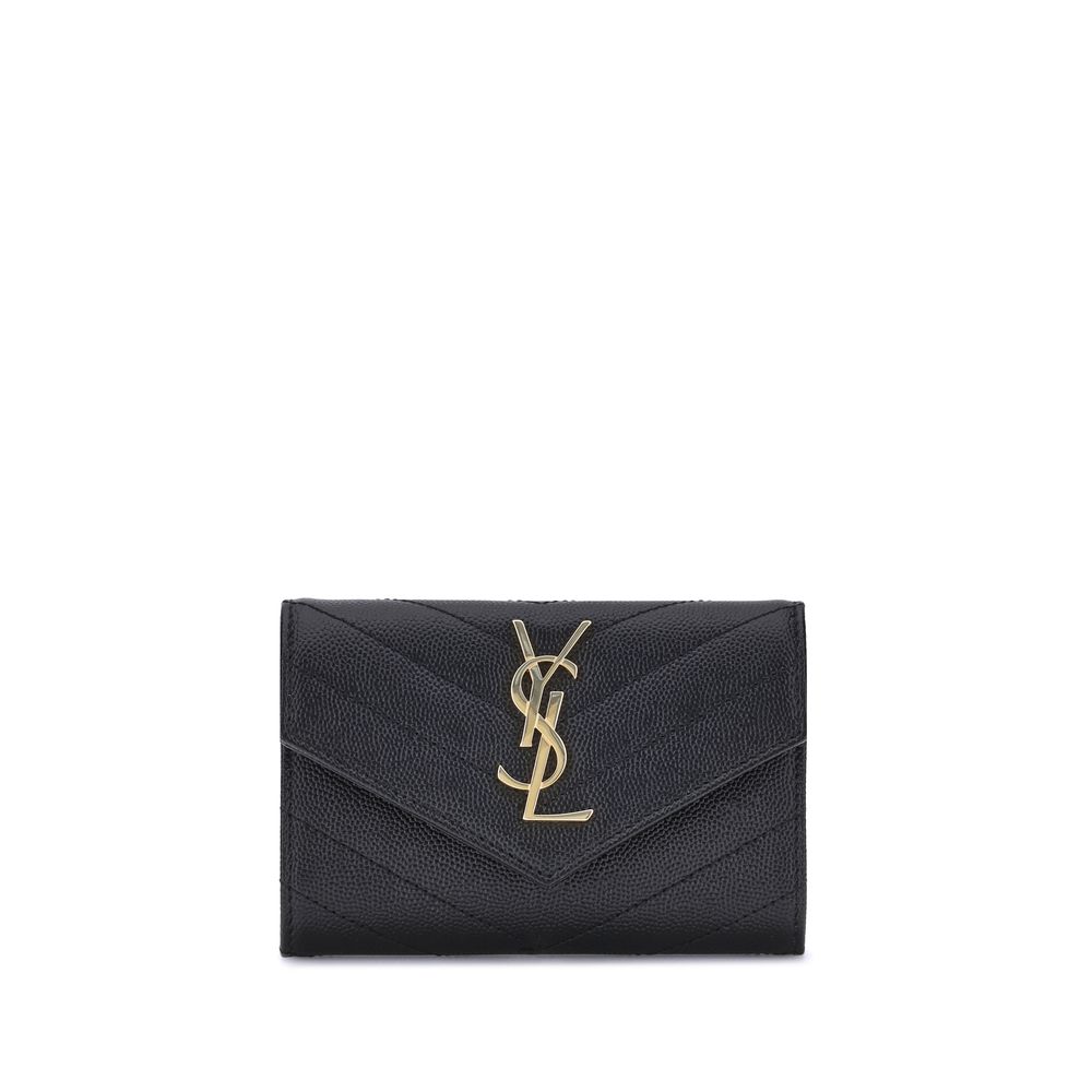 Saint Laurent Black Calf Leather Bos Taurus Wallet - Luxury Boutique Co