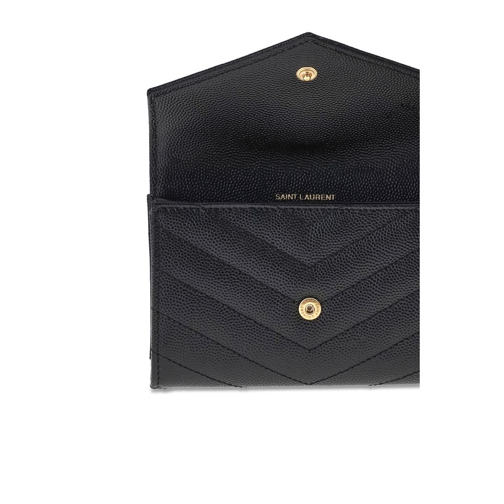 Saint Laurent Black Calf Leather Bos Taurus Wallet - Luxury Boutique Co