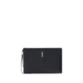 Saint Laurent Black Calf Leather Bos Taurus Clutch Bag - Luxury Boutique Co