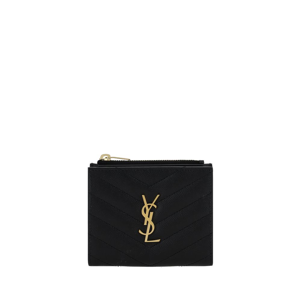 Saint Laurent Black Calf Leather Bos Taurus Wallet - Luxury Boutique Co
