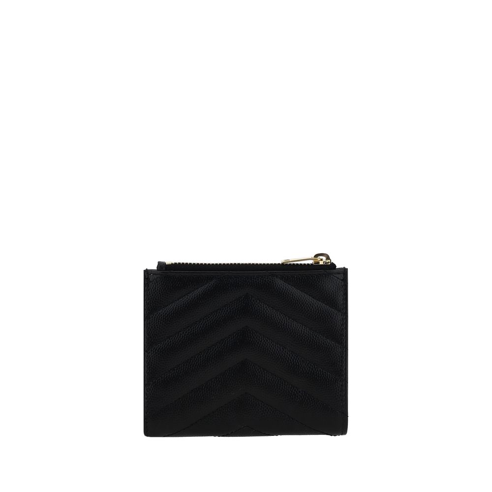Saint Laurent Black Calf Leather Bos Taurus Wallet - Luxury Boutique Co