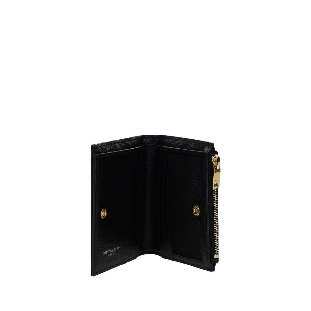 Saint Laurent Black Calf Leather Bos Taurus Wallet - Luxury Boutique Co