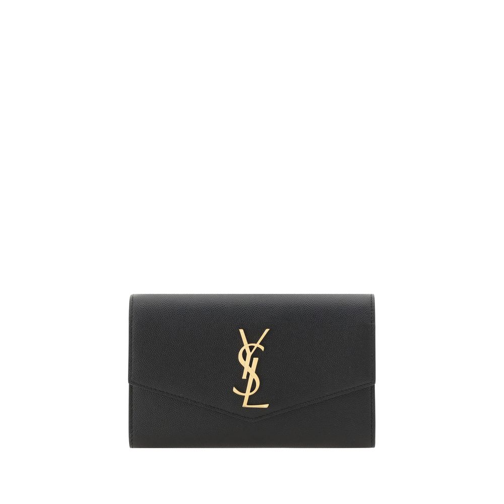 Saint Laurent Black Calf Leather Bos Taurus Clutch Bag - Luxury Boutique Co