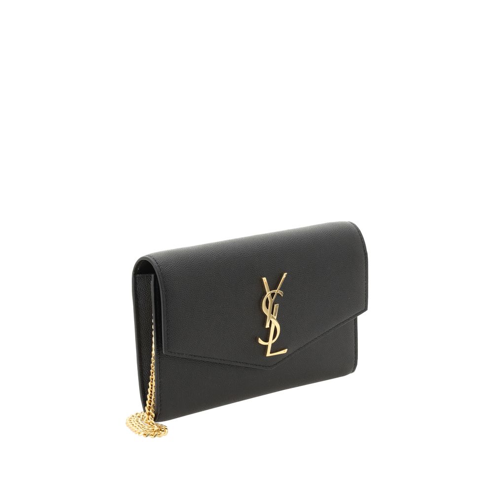 Saint Laurent Black Calf Leather Bos Taurus Clutch Bag - Luxury Boutique Co