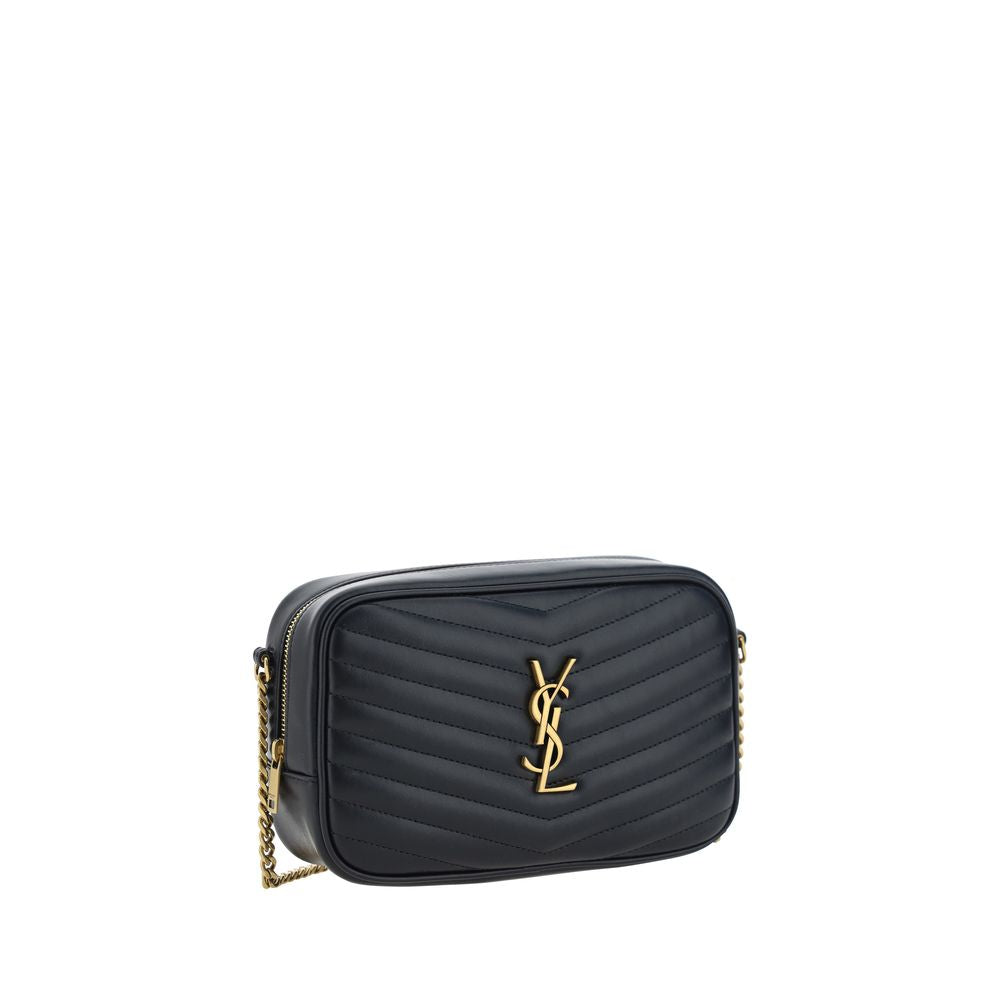Saint Laurent Black Calf Leather Bos Taurus Shoulder Bag - Luxury Boutique Co