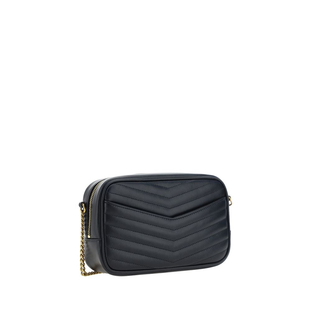 Saint Laurent Black Calf Leather Bos Taurus Shoulder Bag - Luxury Boutique Co
