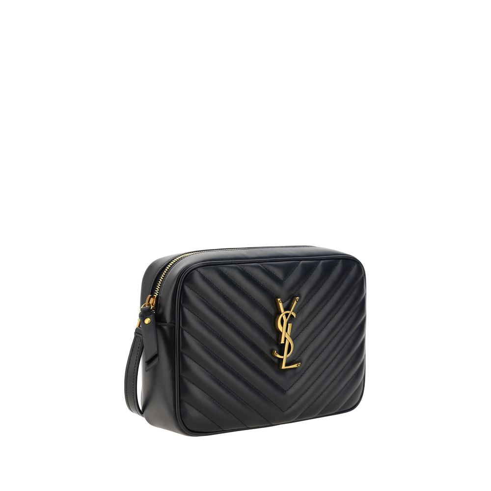 Saint Laurent Black Calf Leather Bos Taurus Shoulder Bag - Luxury Boutique Co