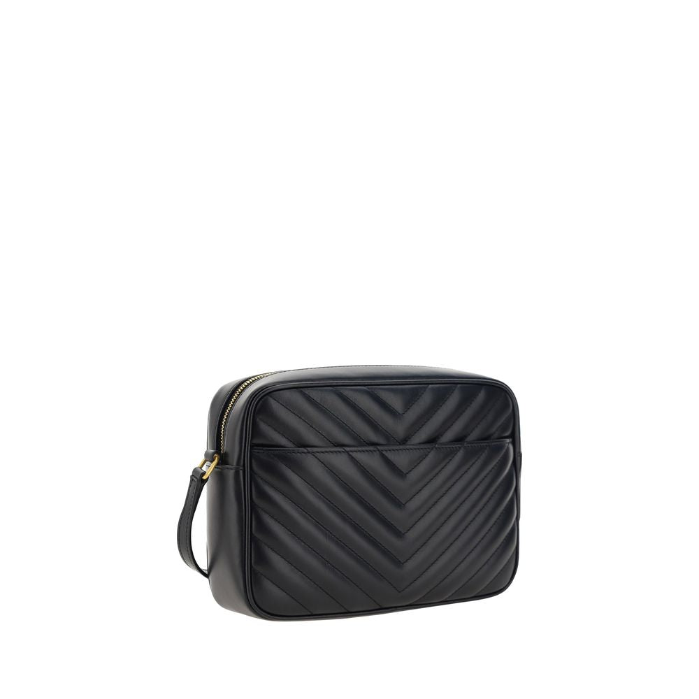 Saint Laurent Black Calf Leather Bos Taurus Shoulder Bag - Luxury Boutique Co